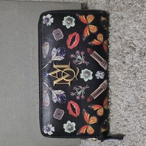 Alexander McQueen Obsession Collection Zip Around Continental Wallet Clutch Rare